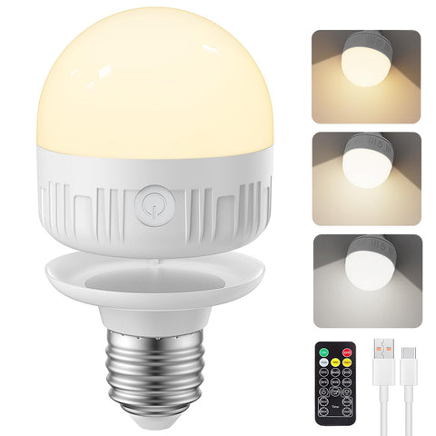 SCOPOW rechargeable bulb with remote control for easy operation in any room