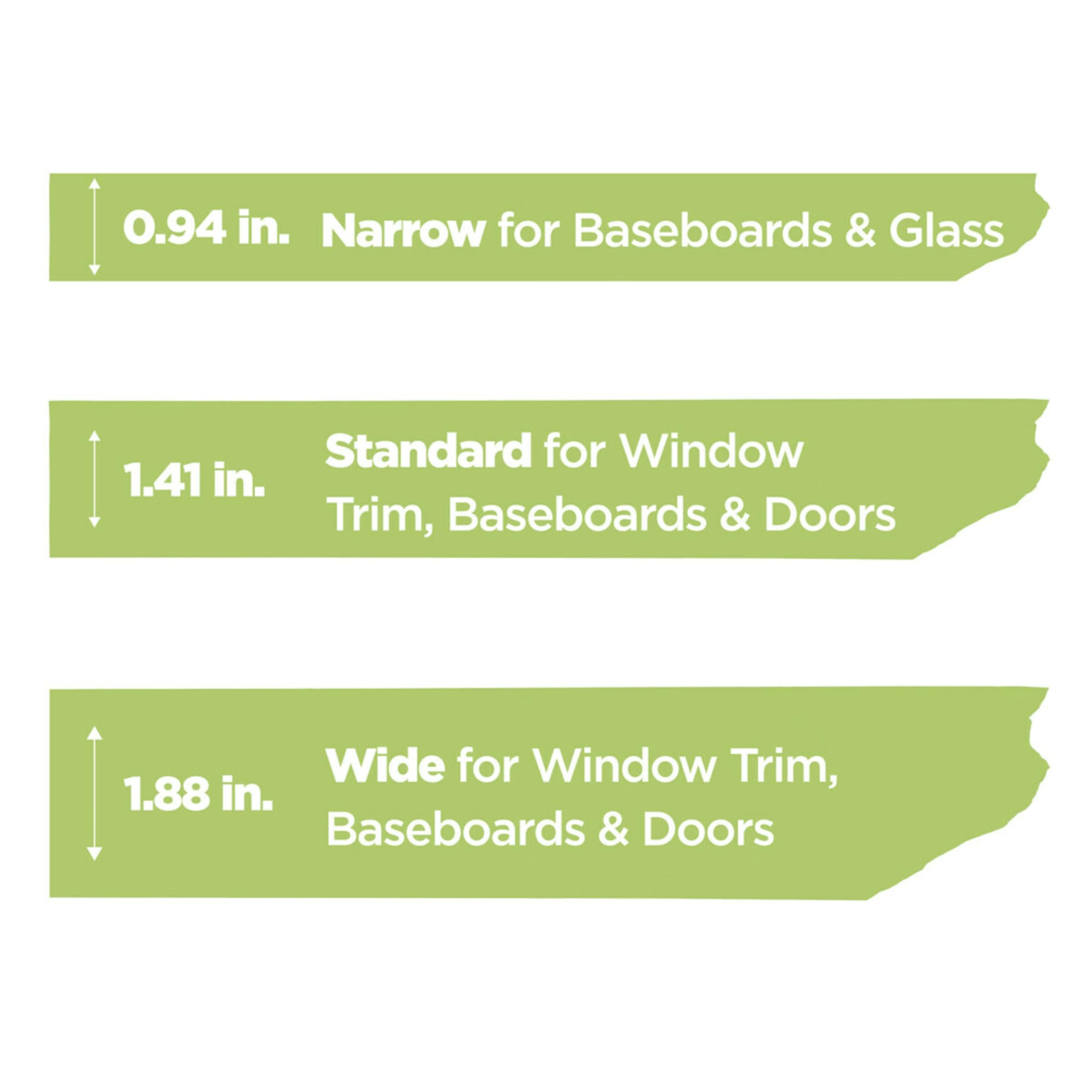 Scotch 2060 green masking tape offers smooth application for clean, crisp edges.