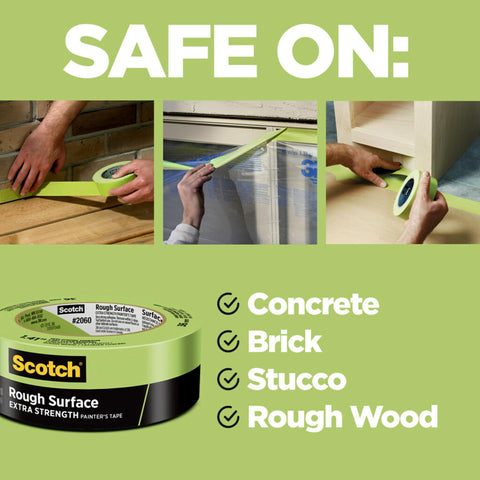 Scotch 2060 green masking tape removes cleanly with no residue after masking.