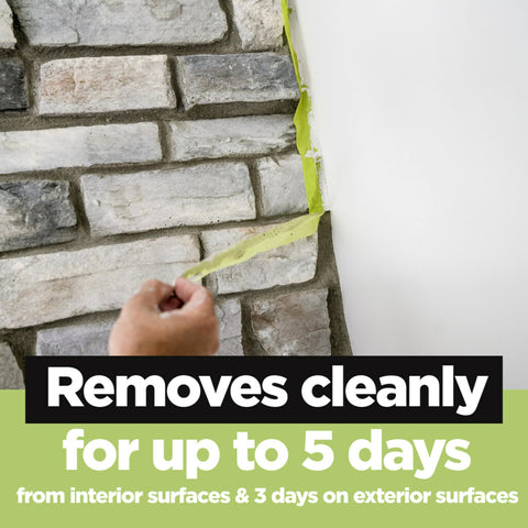 Scotch 2060 green masking tape works well indoors and outdoors on many surfaces.