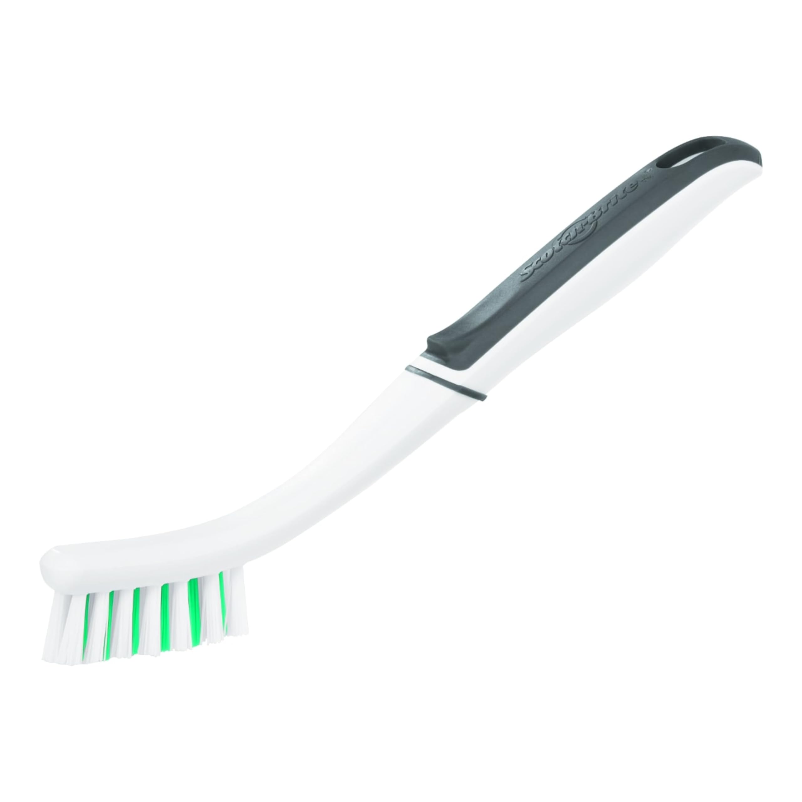 Scotch-Brite grout brush used for drains to clear hair buildup.