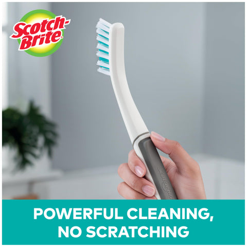 Scotch-Brite Tile & Grout Brush used on faucets for mineral grime.