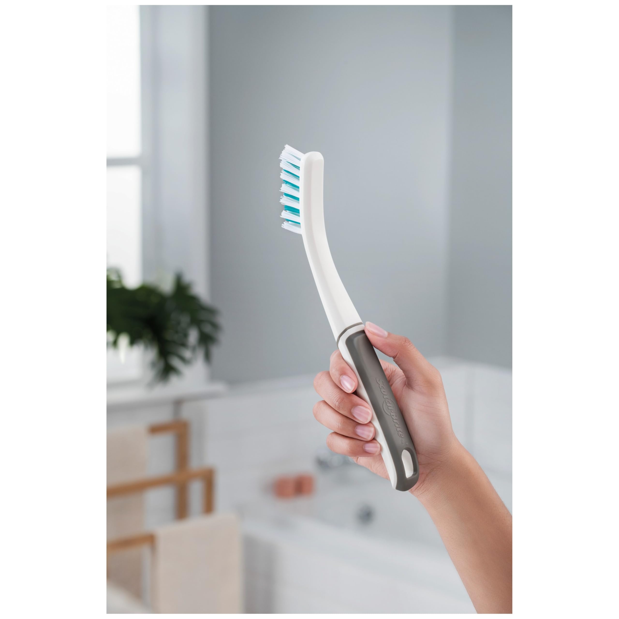 Scotch-Brite Tile & Grout Brush ideal for shower tile scrubbing.
