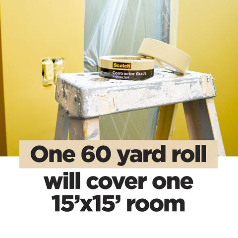 Scotch masking tape showing 3-day interior hold with residue-free removal.