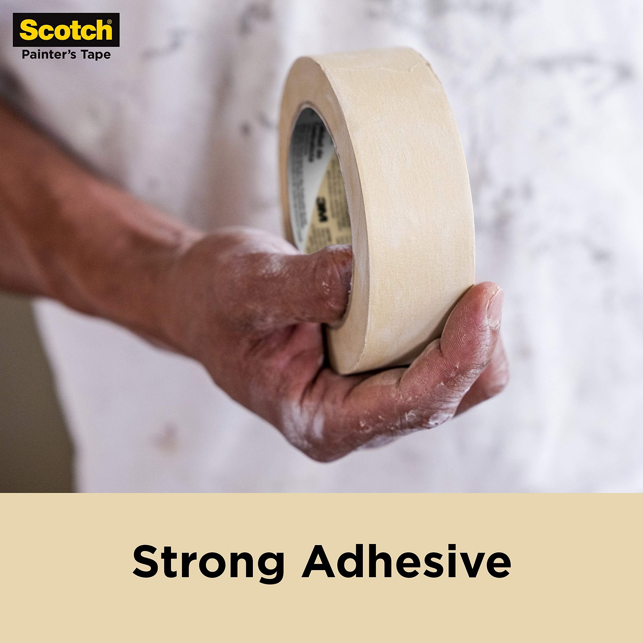 Scotch eco-friendly materials emphasis in masking tape packaging.