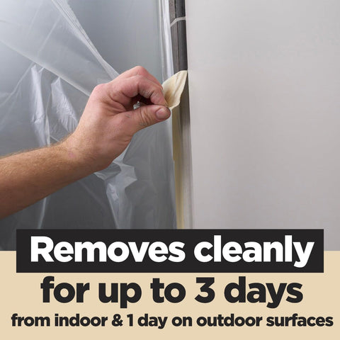 Scotch contractor-grade tape on exterior surface for temporary protection