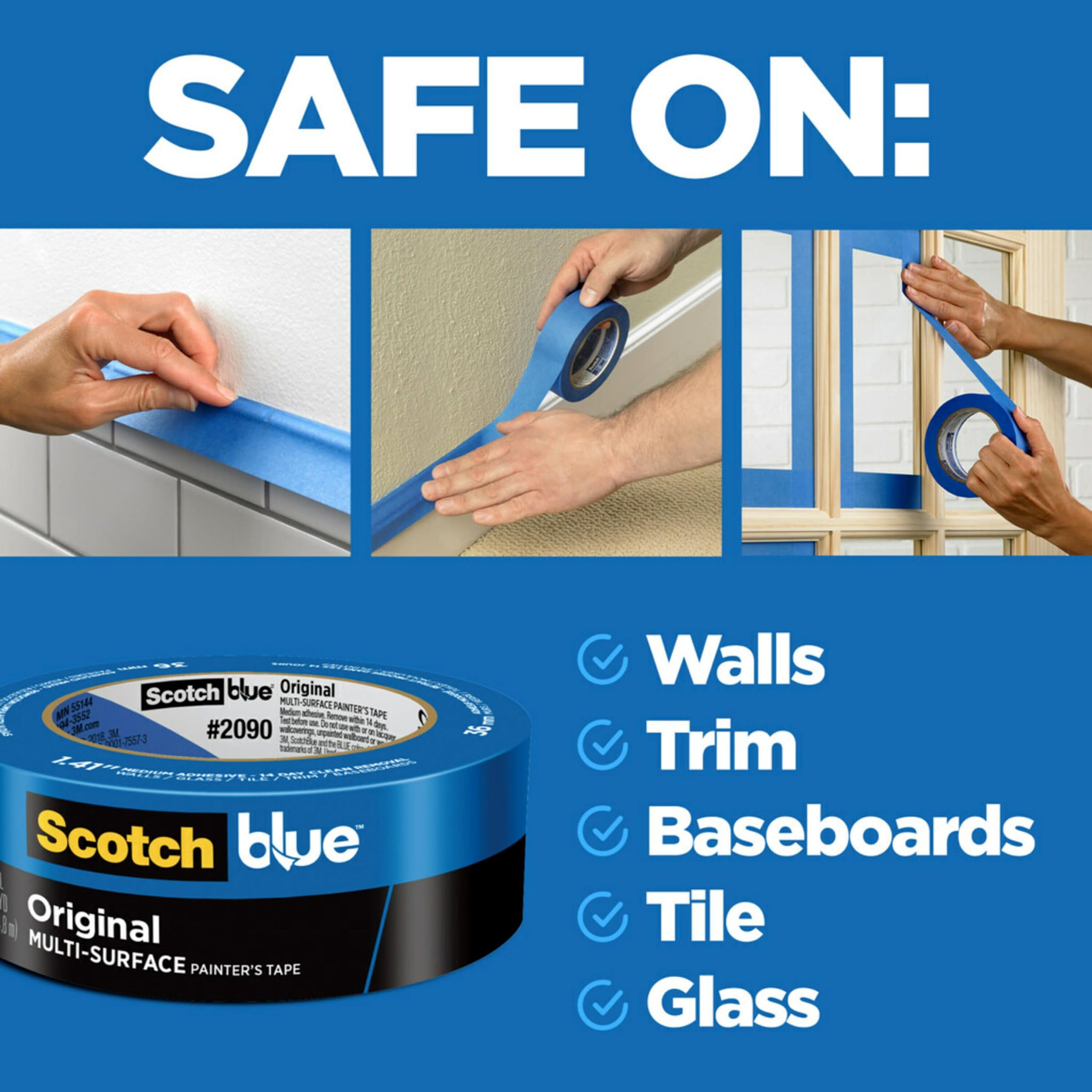Easy removal of ScotchBlue Original tape without residue after painting