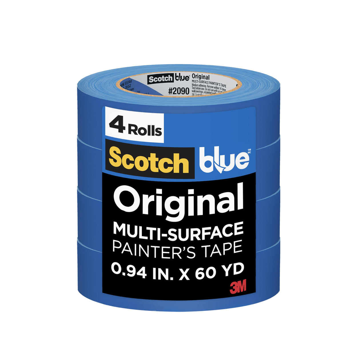 ScotchBlue Original Painter's Tape on smooth walls for precise, clean lines.