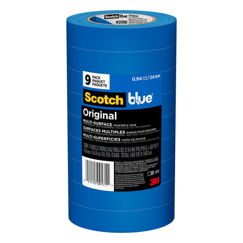 ScotchBlue Original painter tape blue roll 1in for clean wall edges