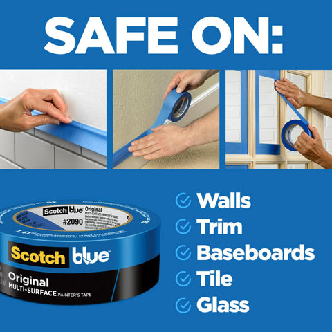 ScotchBlue Original tape demonstrates UV and moisture resistance during use