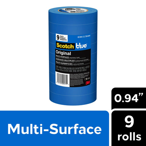 ScotchBlue Original painter tape on wall showing crisp edge masking