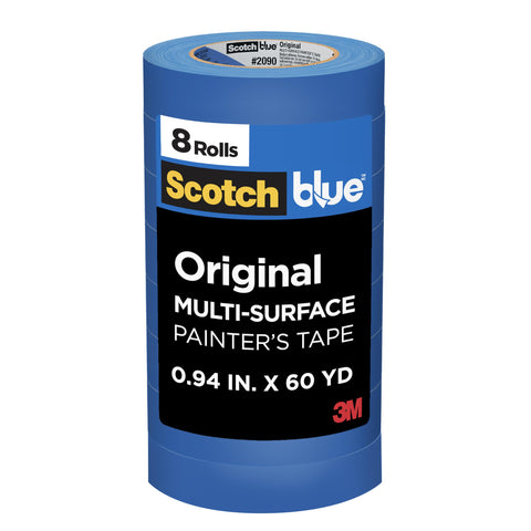 ScotchBlue blue painter's tape rolls provide clean edges for indoor projects.