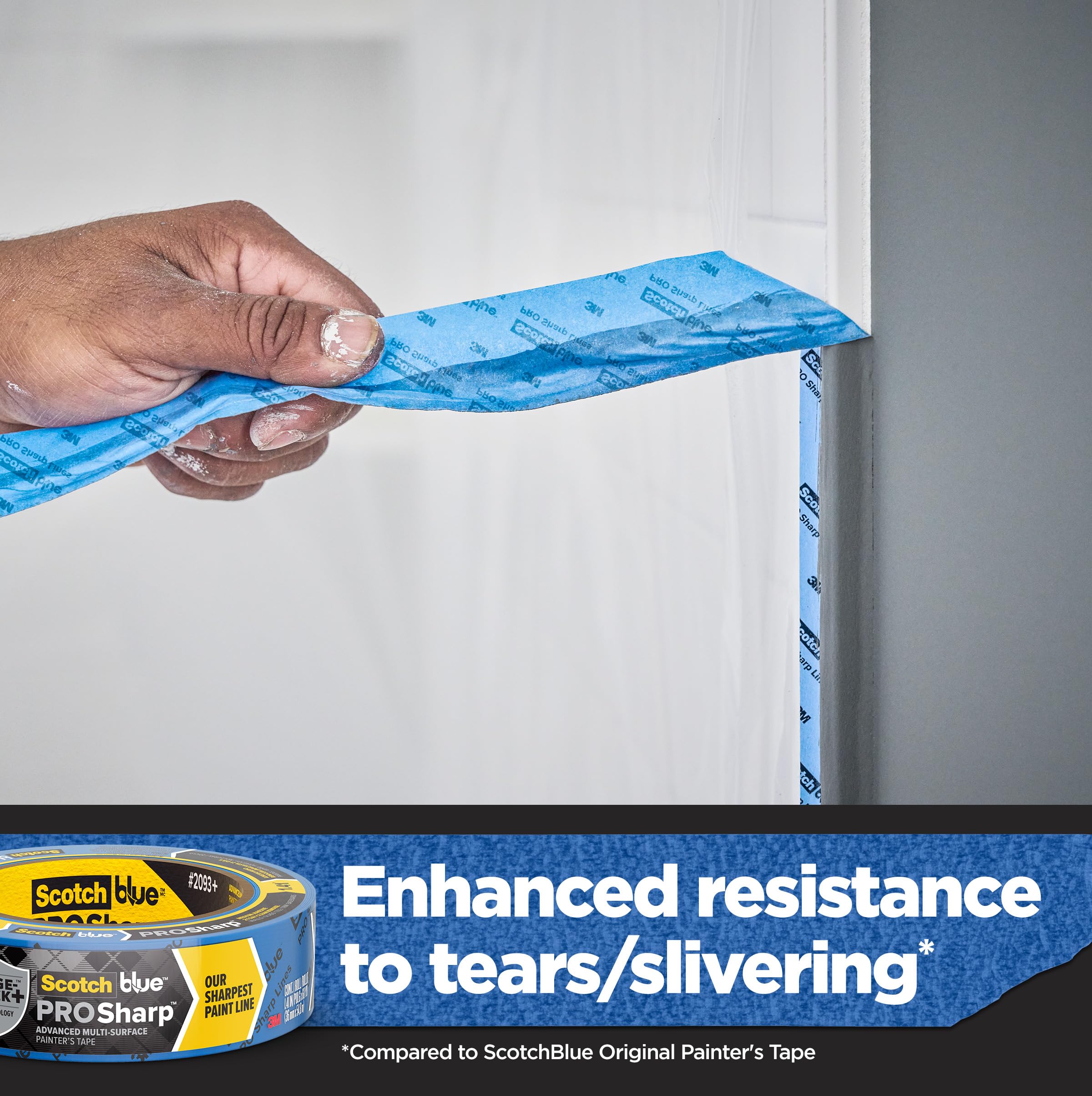 ScotchBlue PROSharp demonstrates 2x hold preserving paint boundaries