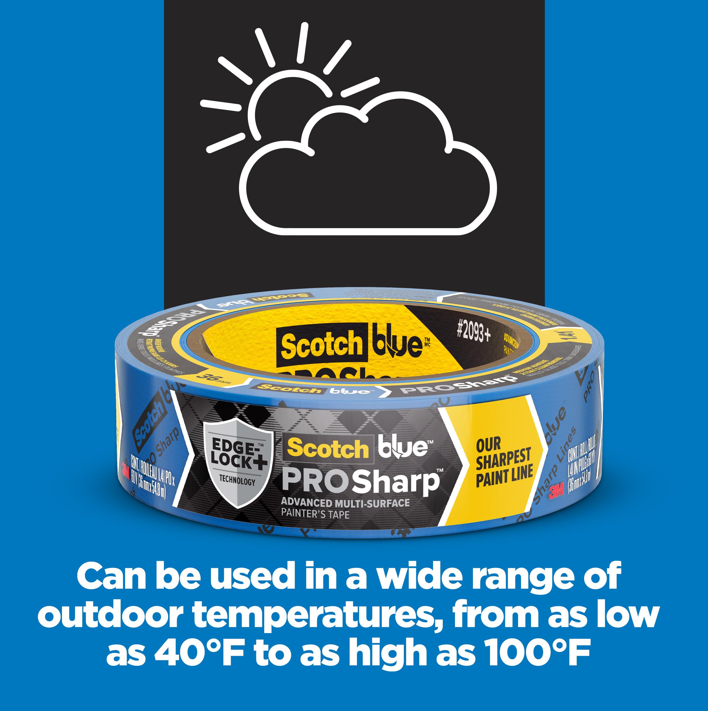 ScotchBlue PROSharp multi-layer barrier reduces paint bleed