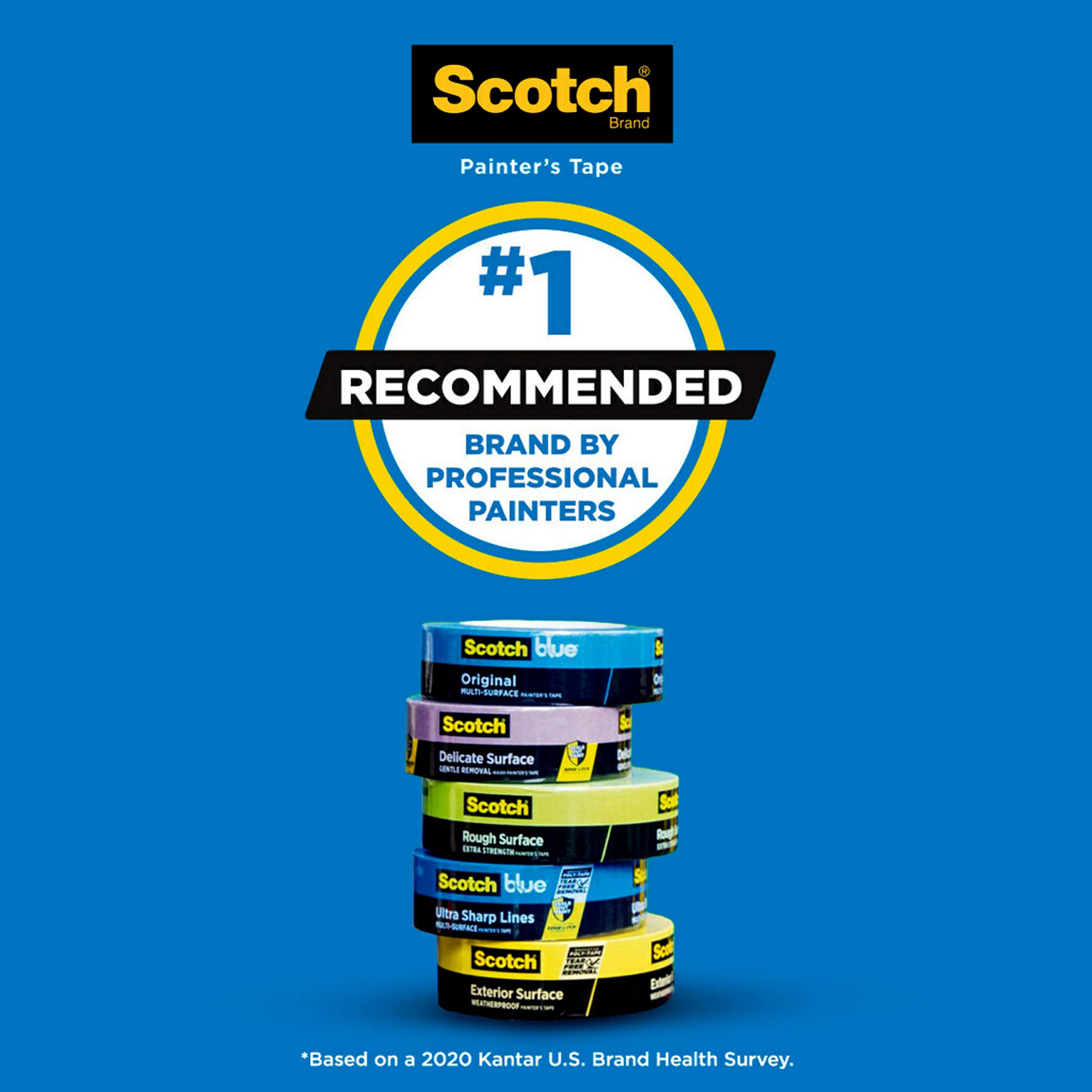 ScotchBlue Sharp Lines tape demonstrating clean removal after painting