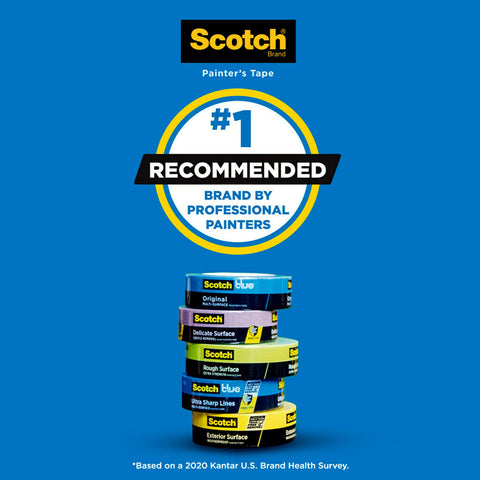 ScotchBlue Sharp Lines tape demonstrating clean removal after painting