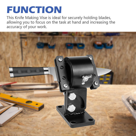 SCOTTCHEN Knife Making Vise blade compatibility up to 1-1/2 inches wide.