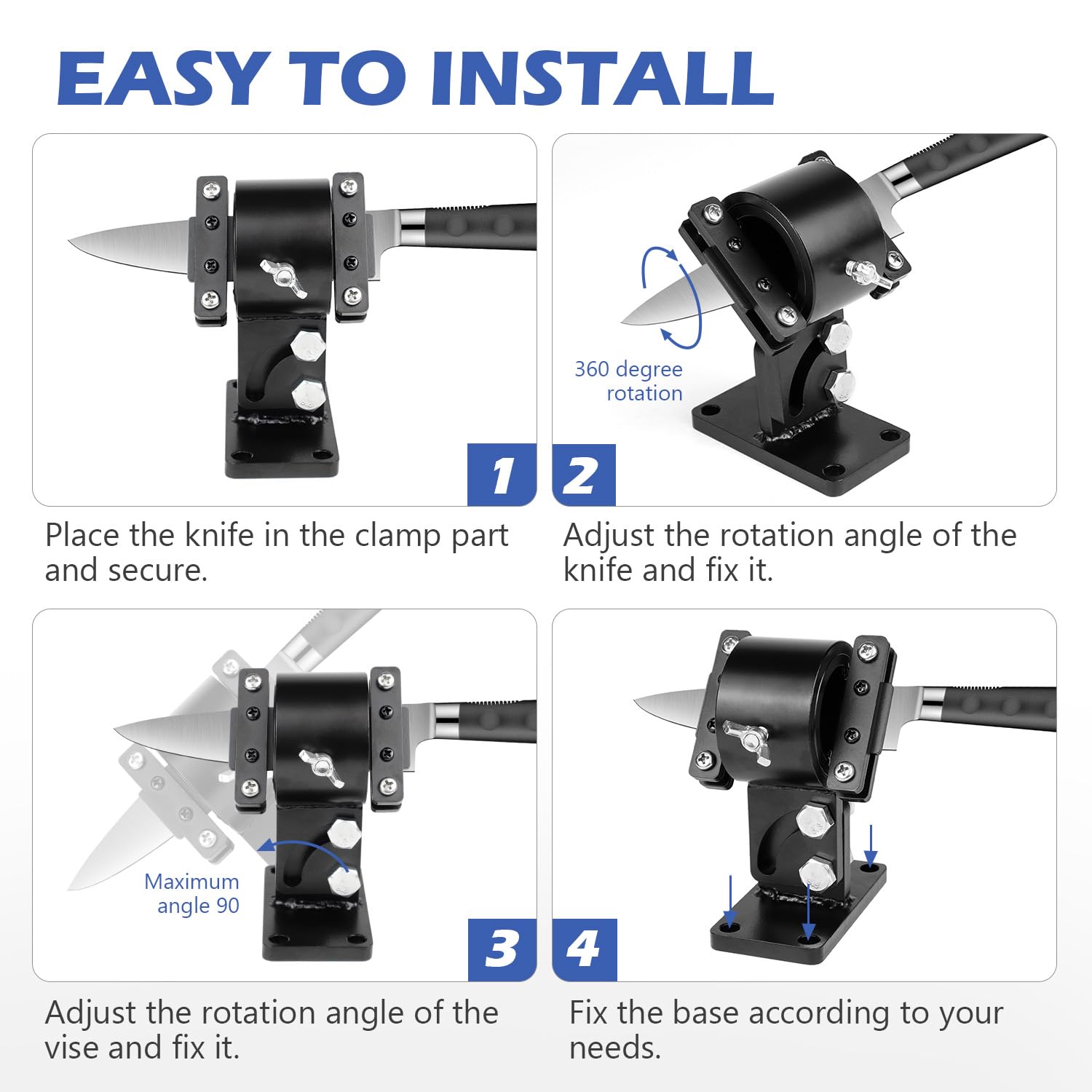 SCOTTCHEN Knife Making Vise dimensions 3-1/2 by 1-7/8 by 4-7/8 inches.