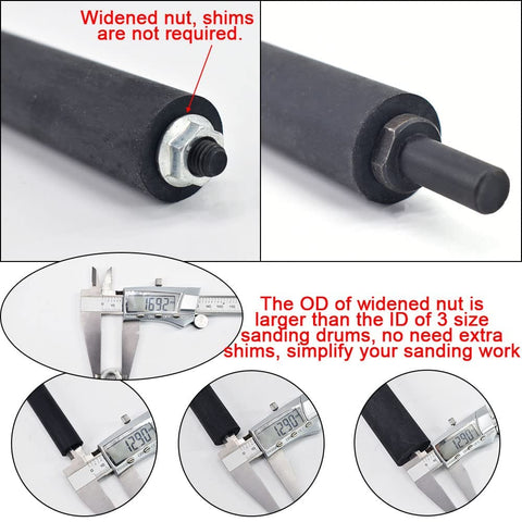 scottchen PRO sanding drum 1-1/2 inch close-up for large radii.