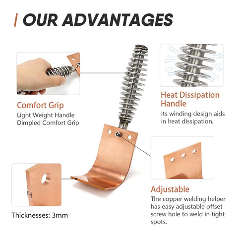 scottchen PRO welding spoon 90-degree backer supports welding at tight angles.
