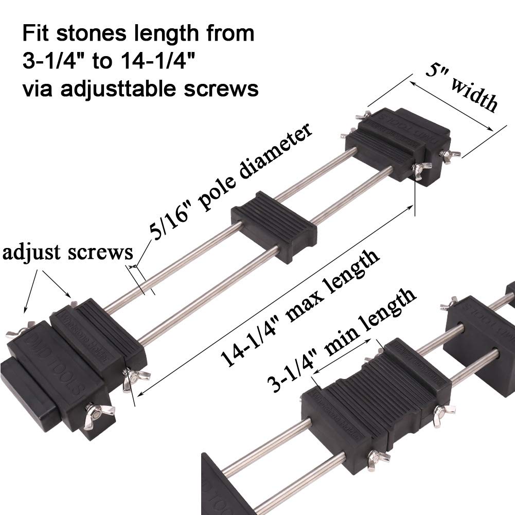 Wide footprint keeps honing setup steady on various surfaces