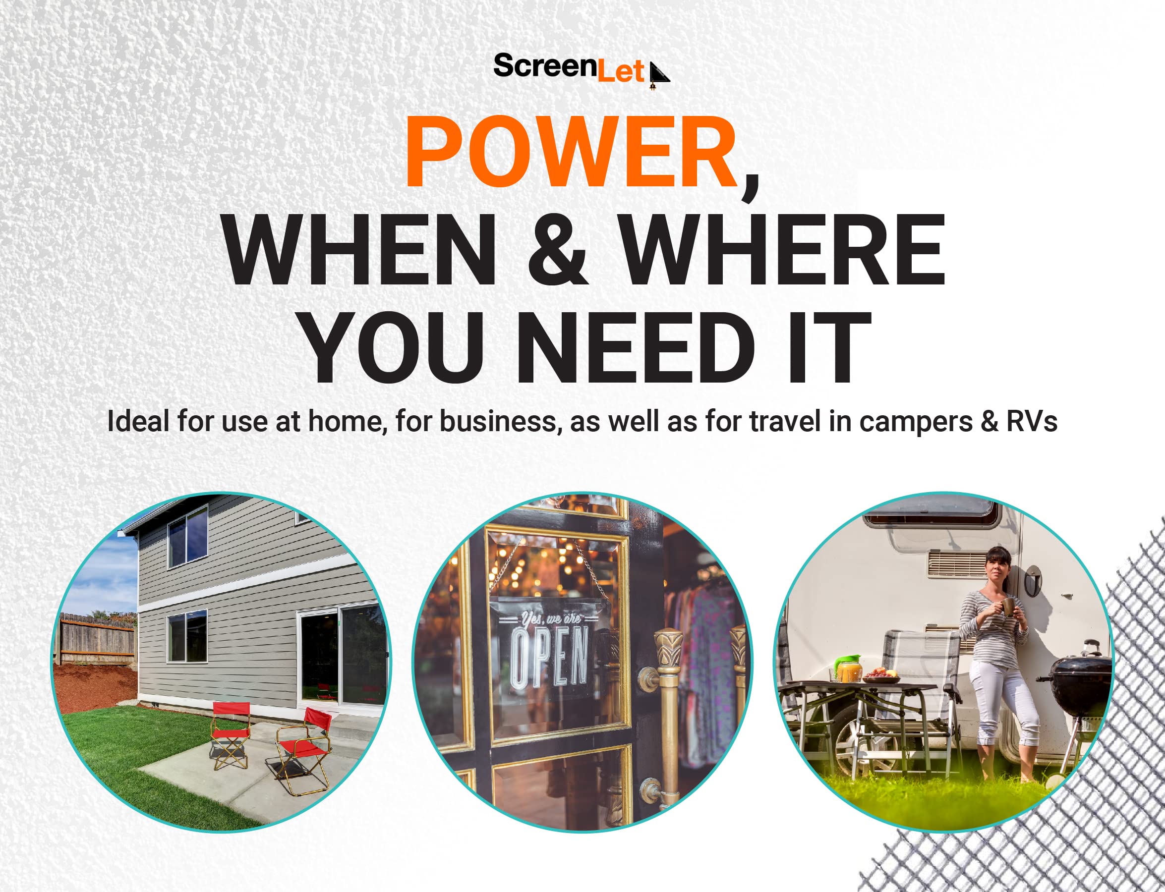 ScreenLet setup for holiday lights enables outdoor illumination ease.