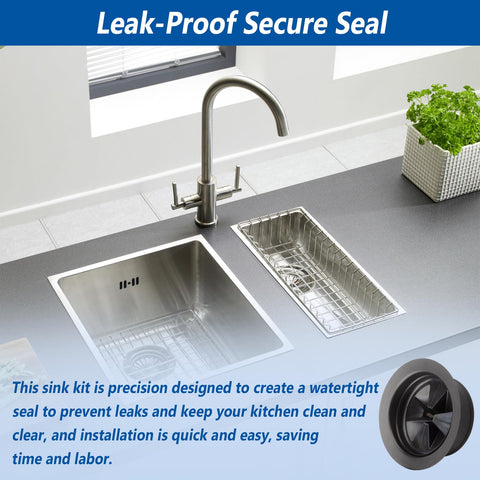 Screw Man rubber sink seal provides a tight, leak-proof fit around drains.