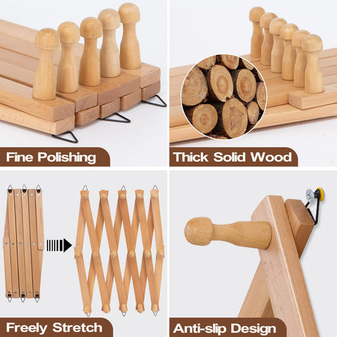 SCUNDA wooden construction delivers durable, rustic coat rack aesthetics