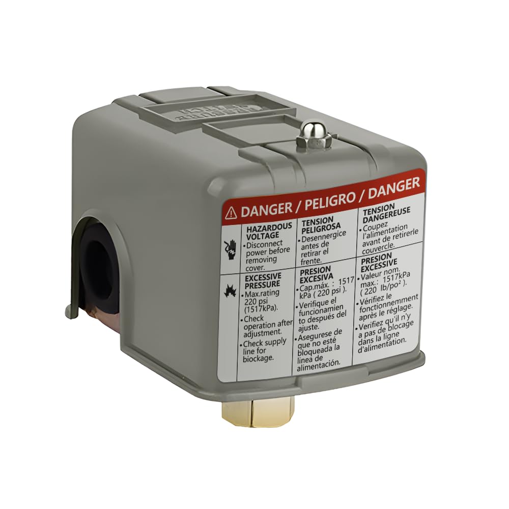 Sdanbom water pressure switch brass main body; rust-resistant for long life.