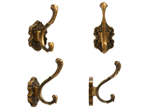 Hooks with screws and anchors ready for quick installation in hallways.
