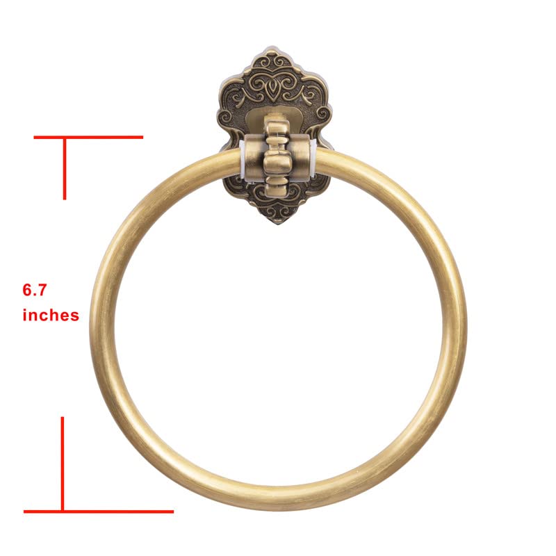 SDH antique brass towel hanger adds classic style and sturdy organization in any bath.