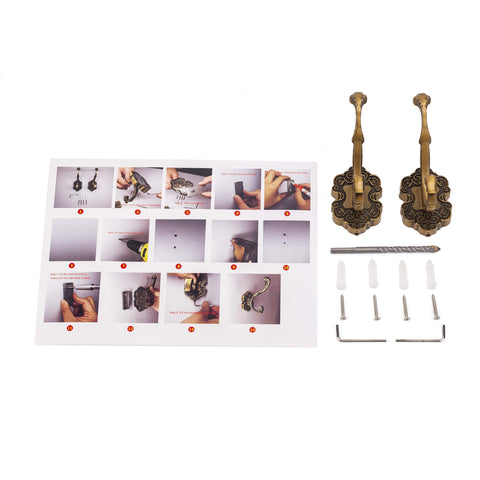 SDH wall-mounted hooks showcase vintage style in a mudroom.