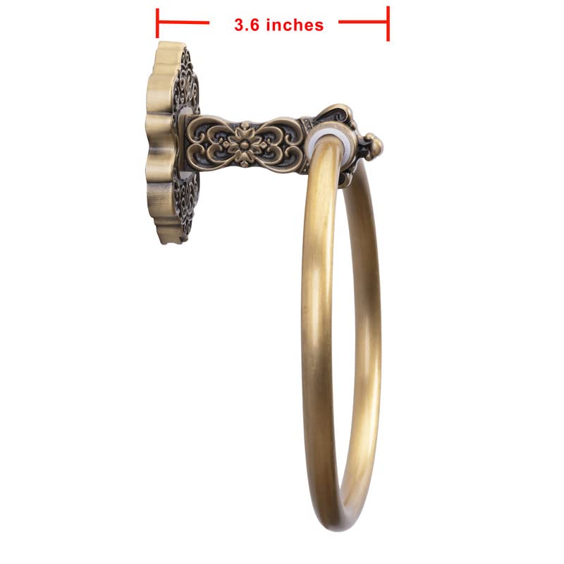 SDH decorative brass ring with smooth edges protects towels and kids.
