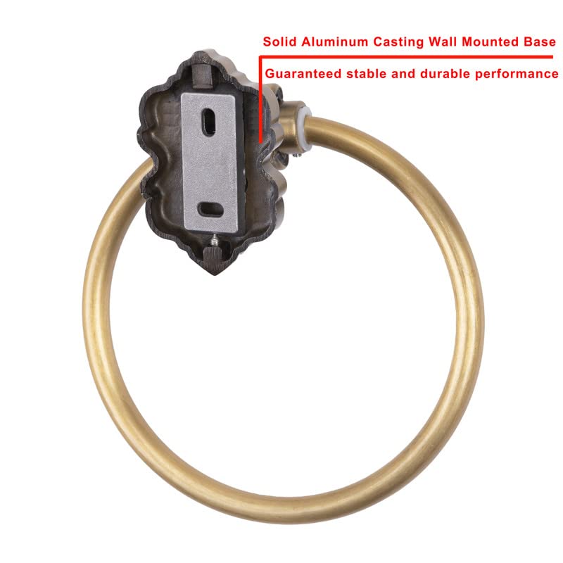 SDH easy-install towel ring kit includes hardware for quick mounting.