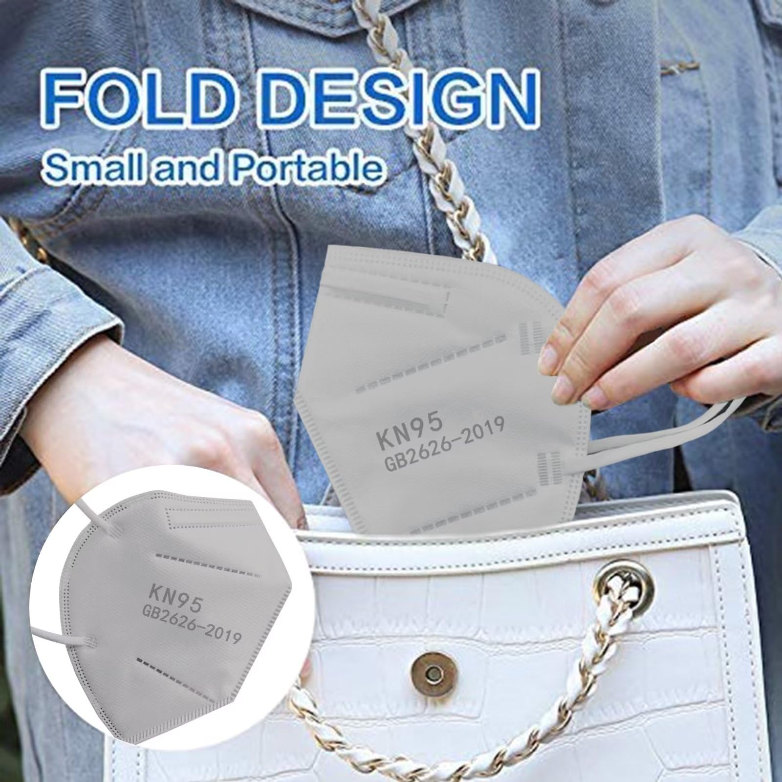 SDIW KN95 mask gray pack back view highlighting ergonomic design