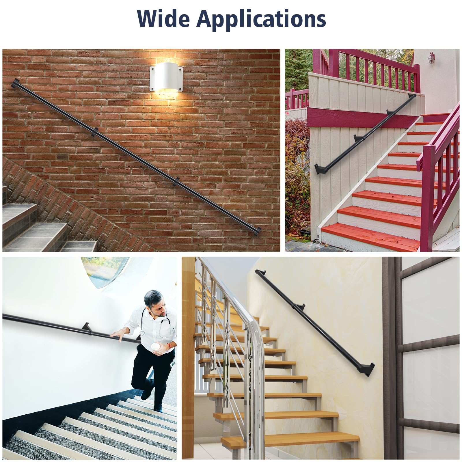 SDNBHT 3.2 cm-diameter handrail offers strong support and comfort.