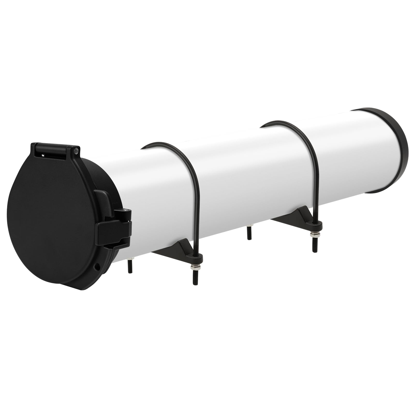 SDSNTE front lid of conduit carrier demonstrates secure aluminum construction for weather-resistant storage.