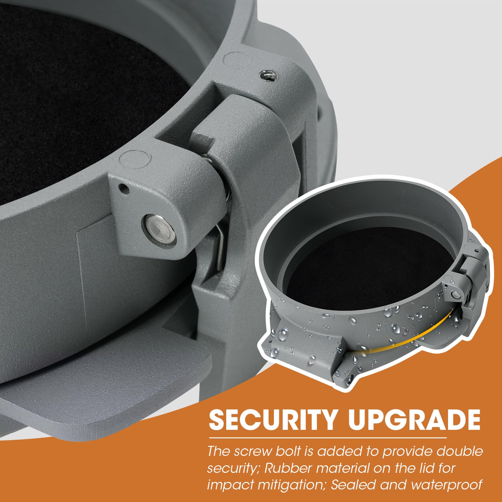 SDSNTE conduit carrier bolted lid close-up for added security