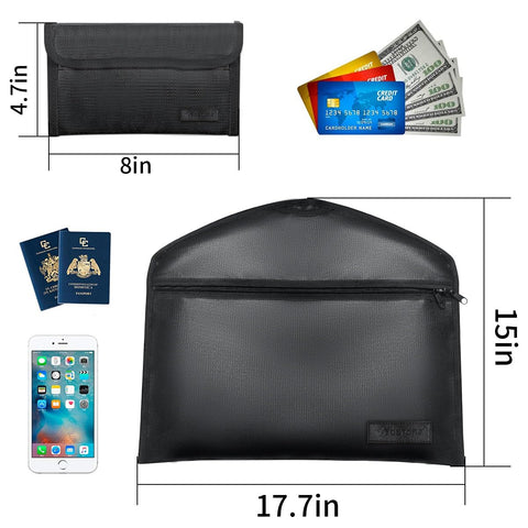 Sdstone fireproof bag close-up highlights fiberglass layers and silicone coating.