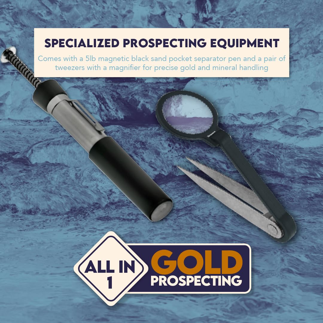 SE 11-piece kit 14-inch pan for larger paydirt and effective gold separation.