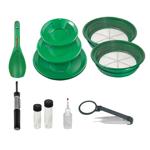 SE snuffer bottle and glass vials keep fine gold secure.