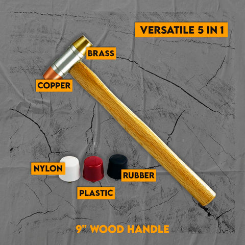 SE 5-IN-1 hammer nylon face for controlled tapping with low rebound