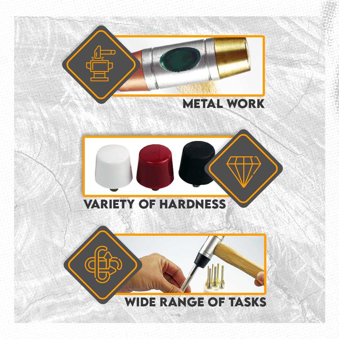 SE 5-IN-1 hammer plastic face for light-duty tapping on delicate surfaces