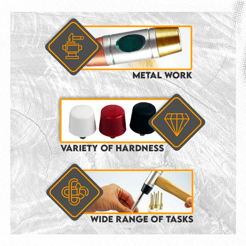 SE 5-IN-1 hammer plastic face for light-duty tapping on delicate surfaces