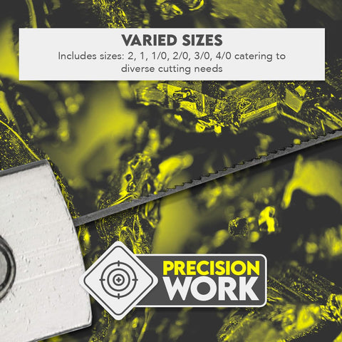 SE 81973SB2 144 assorted blades pack for metal, wood, and plastic work.
