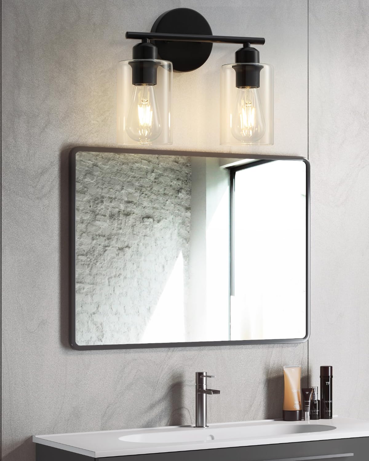 SEABLE over-mirror wall light for elegant vanity illumination.