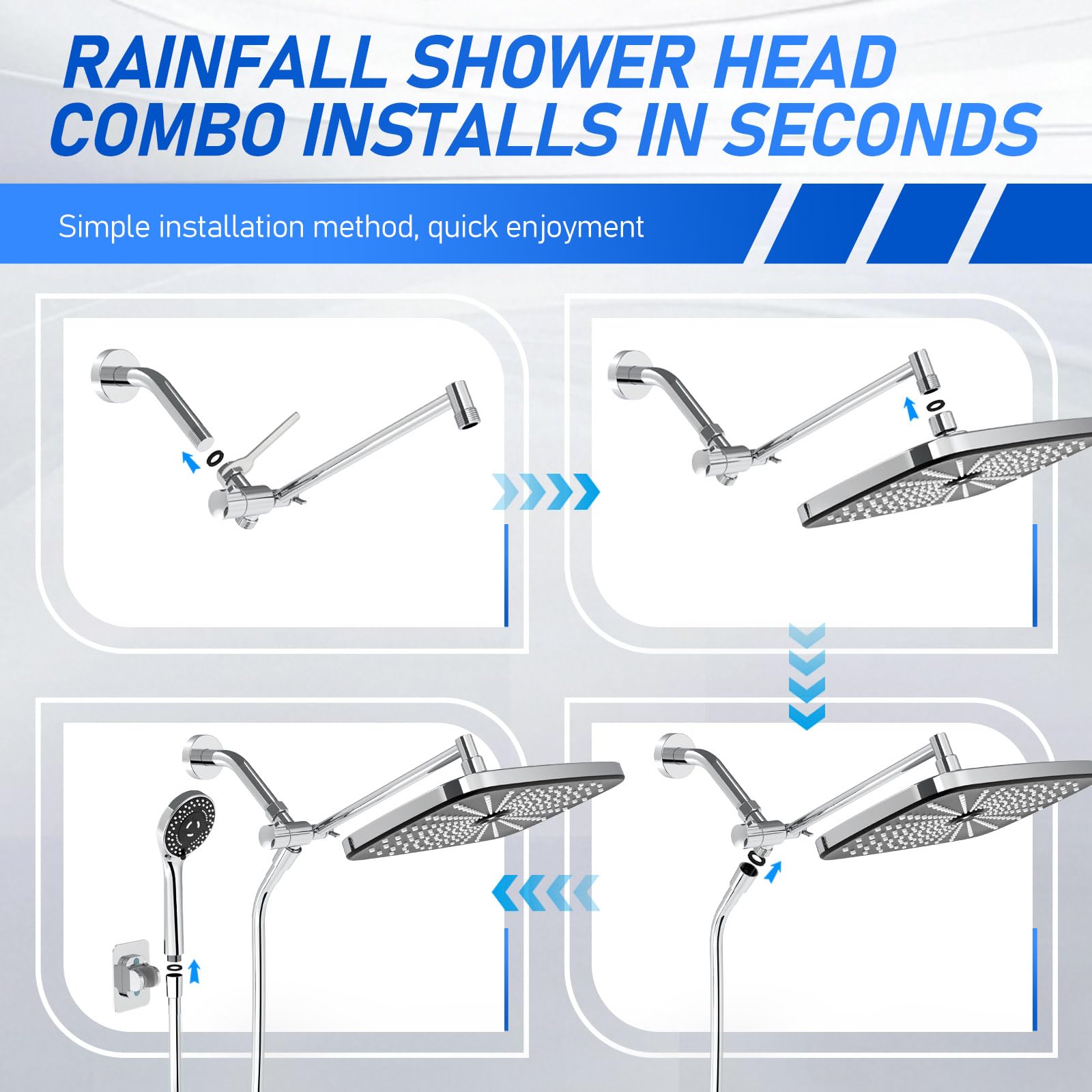 SeaCity spa-like rain shower experience in chrome