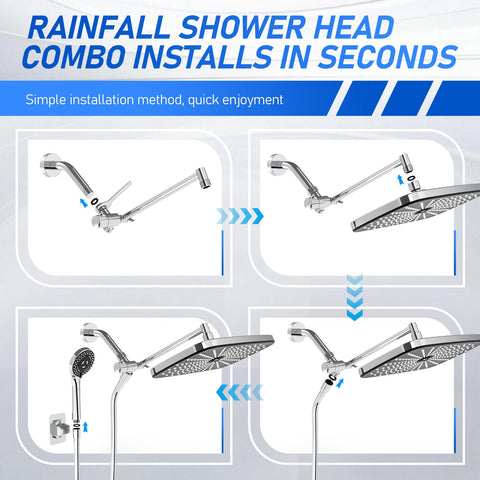 SeaCity spa-like rain shower experience in chrome