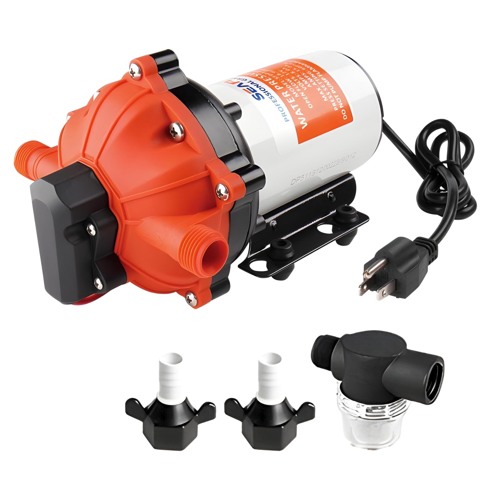 SEAFLO 55 Series pump front view for compact marine or RV water systems
