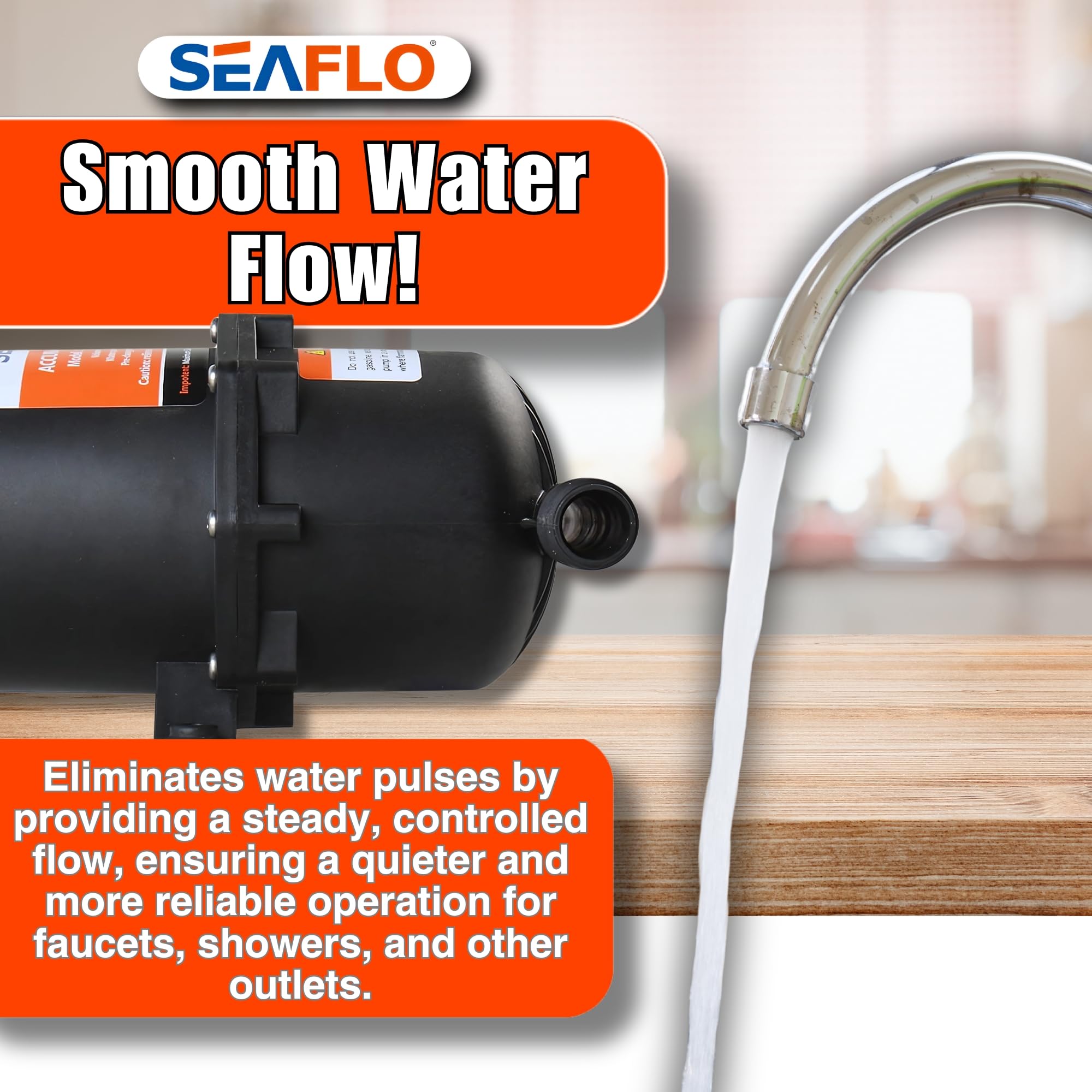 SEAFLO accumulator tank mounting holes spacing for secure mounting